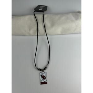 Siskiyou Arizona Cardinals NFL Diamond Plate Necklace Pendant Black Cord